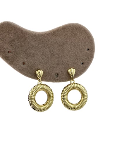 Özel Seri Tırtıklı Daire Plaka Sallantılı Küpe