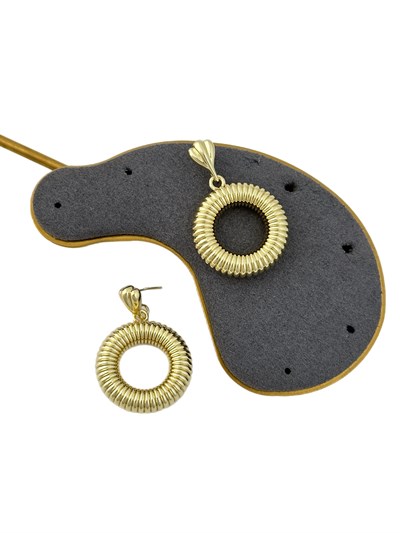 Özel Seri Tırtıklı Daire Plaka Sallantılı Küpe