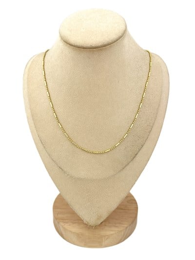 Özel Seri Topçuk ve Çubuk Plaka Sıralı Kolye ( 75 Cm )
