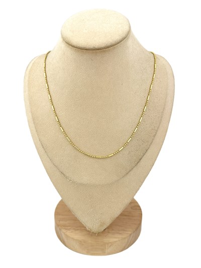 Özel Seri Topçuk ve Çubuk Plaka Sıralı Kolye ( 45 Cm )