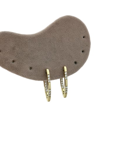 Özel Seri Üçlü Nokta Zirkon Taşlı V Model Küpe