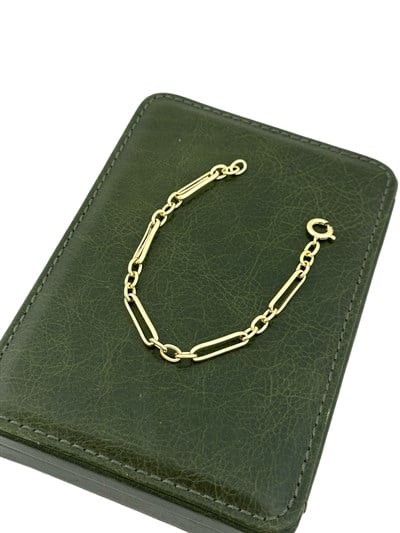 Özel Seri Uzun Kısa Oval Zincir Sıralı Bileklik (19 Cm)