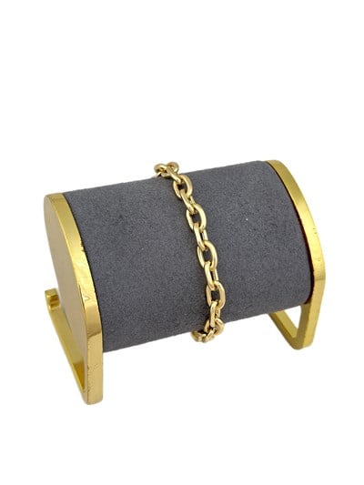 Özel Seri Uzun Oval Kalın Halka Geçmeli Zincir Bileklik ( 18 Cm )