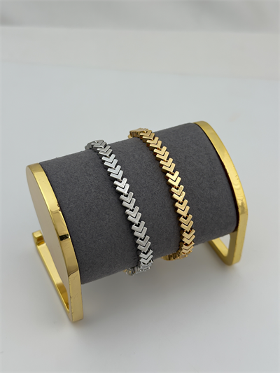 Özel Seri V Model Balık Sırtı Bileklik ( 19 Cm )