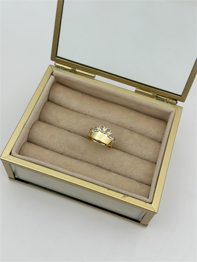 Özel Seri Zirkon Damla Taş Sıralı Plaka Ayarlanabilir Serçe Parmak Yüzük