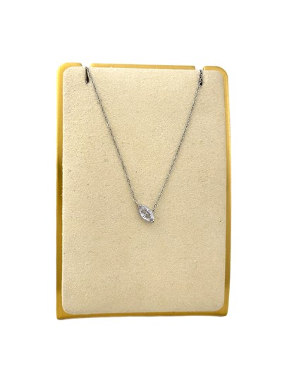 Özel Seri Zirkon Markiz Taş Kesim Zincir Kolye (48 Cm)