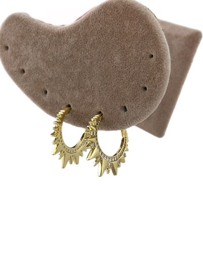 Özel Seri Zirkon Taş Detay Güneş Figür Küpe