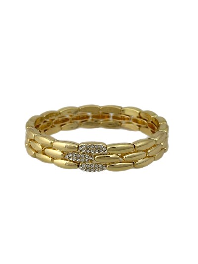 Özel Seri Zirkon Taş Detay Plaka Sıralı Lastikli Bileklik