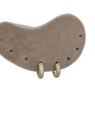 Özel Seri Zirkon Taş Kaplı Boru Halka Küpe (İç Çap:1 Cm)