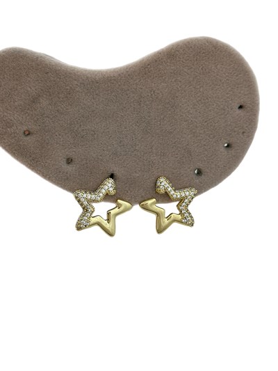 Özel Seri Zirkon Taş ve Plaka Detay Yıldız Figür Küpe