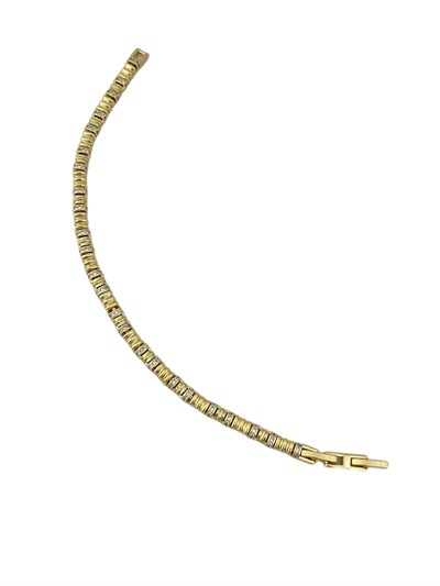 Özel Seri Zirkon Taş ve Şerit Plaka Model Bileklik ( 19 Cm )
