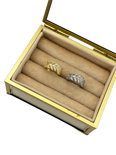 Özel Seri Zirkon Taşlı Başak Model Ayarlanabilir Yüzük