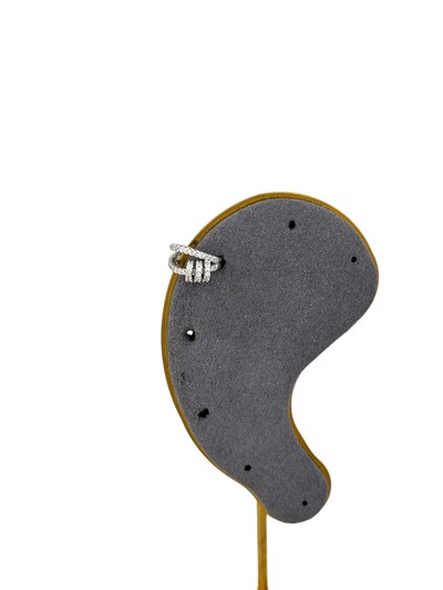 Özel Seri Zirkon Taşlı Biyeli Model Kıkırdak Küpe