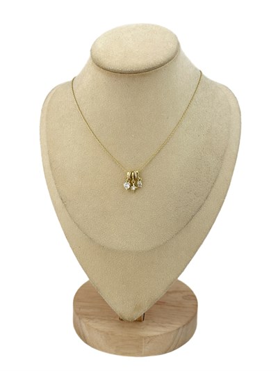 Özel Seri Zirkon Taşlı Çoklu Figür Tasarım Kolye ( 46 Cm )