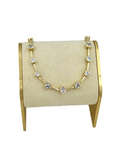 Özel Seri Zirkon Taşlı Çoklu Figür Tasarım Bileklik ( 19 Cm )