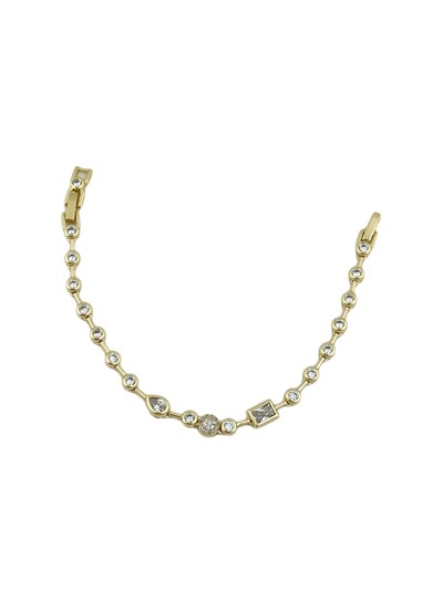 Özel Seri Zirkon Taşlı Çoklu Figür Tasarım Bileklik ( 19 Cm )