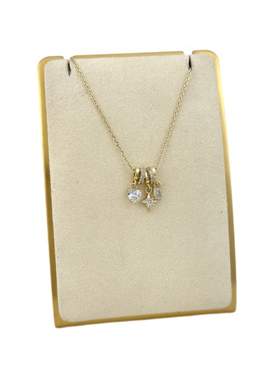 Özel Seri Zirkon Taşlı Çoklu Figür Tasarım Kolye ( 46 Cm )