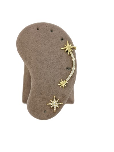 Özel Seri Zirkon Taşlı Çoklu Kuzey Yıldız Figür Tasarım Kıkırdak Küpe