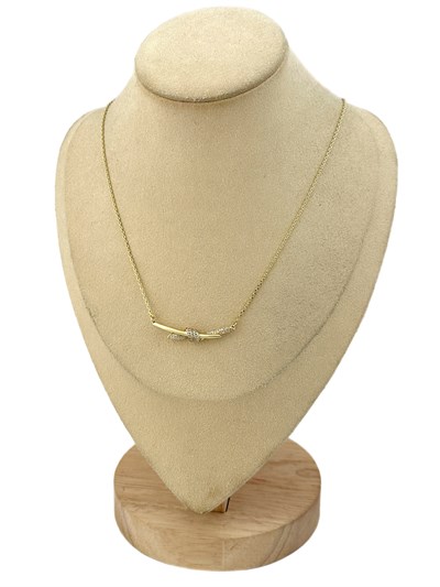 Özel Seri Zirkon Taşlı Düğüm Figür Zincir Kolye ( 49 Cm )