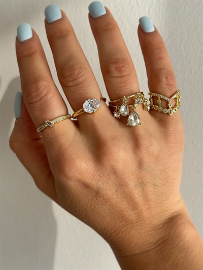 Özel Seri Zirkon Taşlı Düğüm Model Tasarım Kelepçe Bileklik Kombini