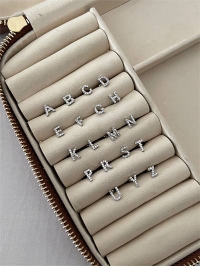 Özel Seri Zirkon Taşlı Gümüş Harf Piercing