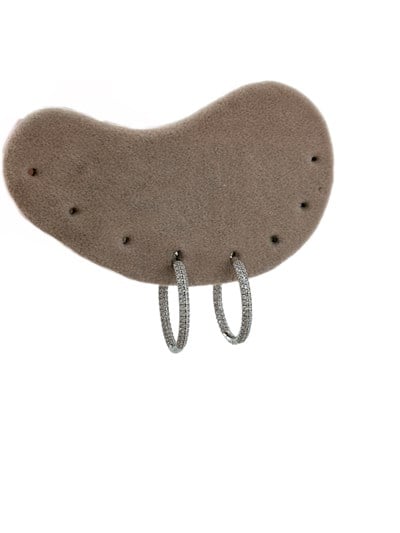 Özel Seri Zirkon Taşlı Halka Küpe ( İç Çap : 1.9 Cm )