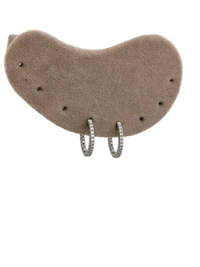 Özel Seri Zirkon Taşlı Halka Küpe ( İç Çap : 1.5 Cm )