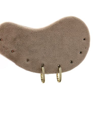 Özel Seri Zirkon Taşlı İnce Oval Halka Küpe