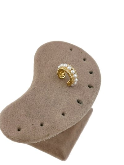 Özel Seri Zirkon Taşlı İncili Halka Kıkırdak Küpe