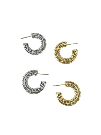 Özel Seri Zirkon Taşlı Izgara Model C Küpe