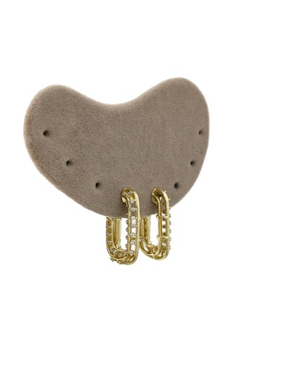 Özel Seri Zirkon Taşlı Izgara Model Dikdörtgen Küpe