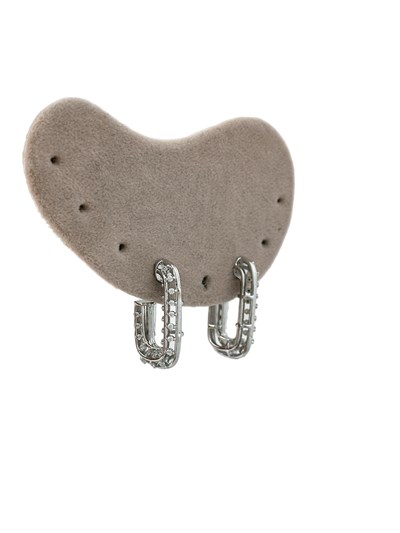 Özel Seri Zirkon Taşlı Izgara Model Dikdörtgen Küpe