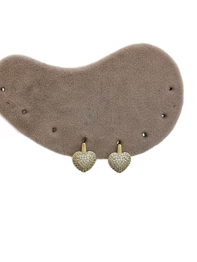 Özel Seri Zirkon Taşlı Kalp Küpe