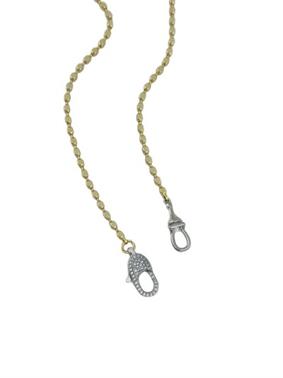 Özel Seri Zirkon Taşlı Kapama Detay Küp Zincir Kolye ( 51 Cm )