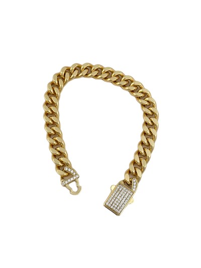 Özel Seri Zirkon Taşlı Kapama Gurmet Bileklik ( 20 Cm )