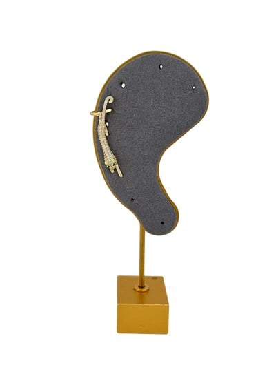 Özel Seri Zirkon Taşlı Kaplan Figür Tasarım Kıkırdak Küpe