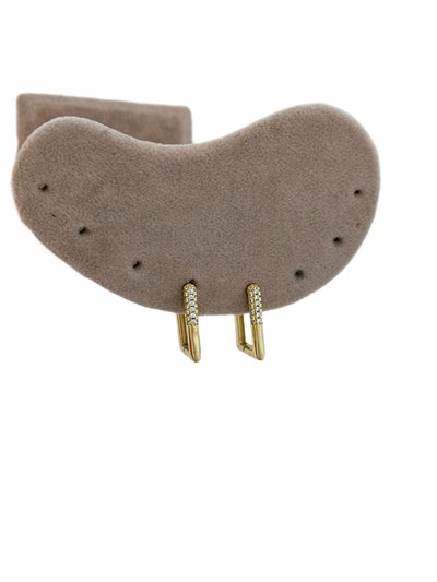 Özel Seri Zirkon Taşlı Kare Halka Küpe