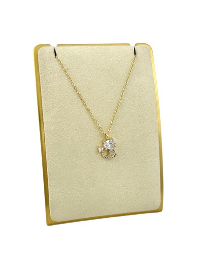 Özel Seri Zirkon Taşlı Kedi Kolye ( 47 Cm )