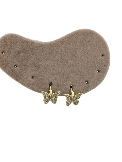 Özel Seri Zirkon Taşlı Kelebek Küpe