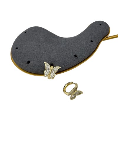 Özel Seri Zirkon Taşlı Kelebek Küpe