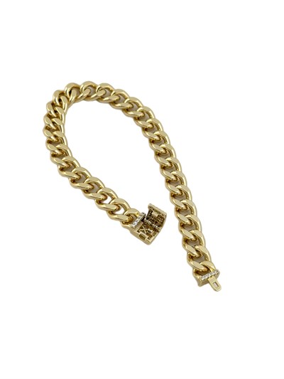 Özel Seri Zirkon Taşlı Kısa Kapama Gurmet Bileklik ( 19 Cm )