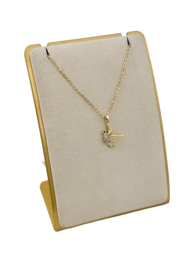 Özel Seri Zirkon Taşlı Kuş Kolye ( 47 Cm )