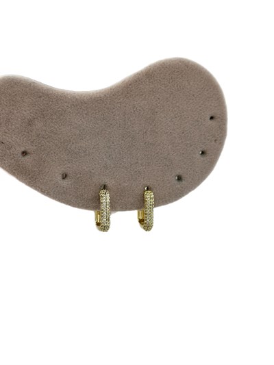 Özel Seri Zirkon Taşlı Oval Halka Küpe