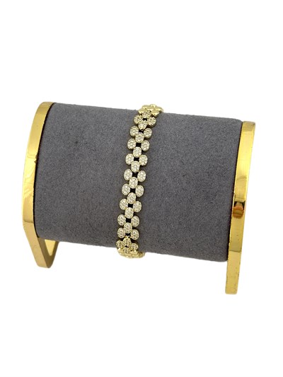 Özel Seri Zirkon Taşlı Petek Görünüm Tasarım Bileklik ( 19 Cm )