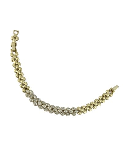 Özel Seri Zirkon Taşlı Petek Görünüm Tasarım Bileklik ( 19 Cm )