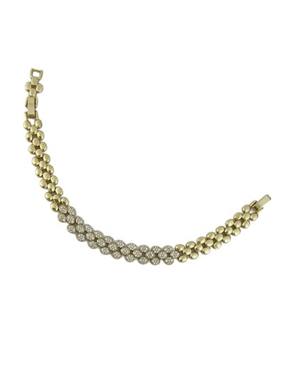 Özel Seri Zirkon Taşlı Petek Görünüm Tasarım Bileklik ( 19 Cm )