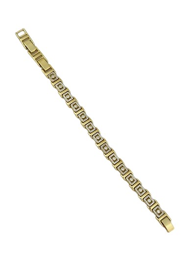 Özel Seri Zirkon Taşlı Plaka Detay Tasarım Bileklik ( 21 Cm )