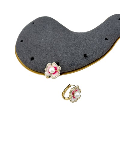 Özel Seri Zirkon Taşlı Renkli Mineli İnci Detay Çiçek Küpe