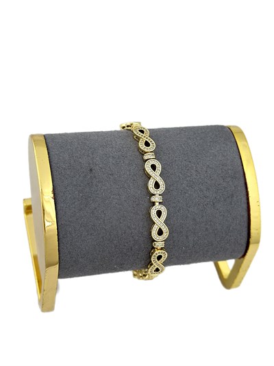 Özel Seri Zirkon Taşlı Sonsuzluk Figür Tasarım Bileklik ( 20 Cm )