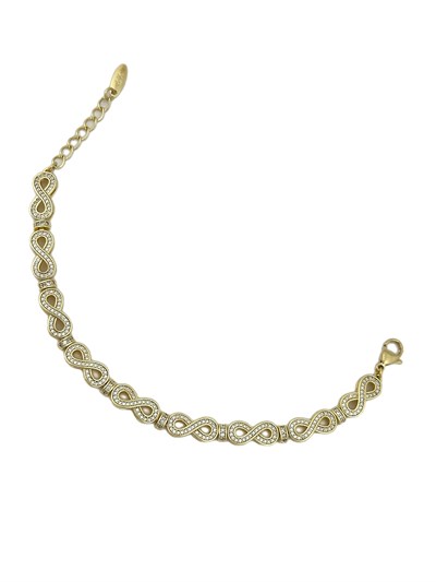 Özel Seri Zirkon Taşlı Sonsuzluk Figür Tasarım Bileklik ( 20 Cm )